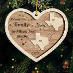 Custom Name Long Distance Family Gifts - Personalized Ornament