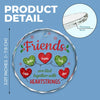 Friends Are Tied Together With Heartstrings - Bestie Personalized Custom Circle Glass Ornament - Christmas Gift For Best Friends, BFF, Sisters