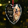 Custom Photo You Left Paw Prints On My Heart That Will Never Fade Away - Memorial Personalized Custom Heart Glass Ornament - Sympathy Gift, Christmas Gift For Pet Owners, Pet Lovers
