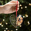 Custom Photo You Left Paw Prints On My Heart That Will Never Fade Away - Memorial Personalized Custom Heart Glass Ornament - Sympathy Gift, Christmas Gift For Pet Owners, Pet Lovers