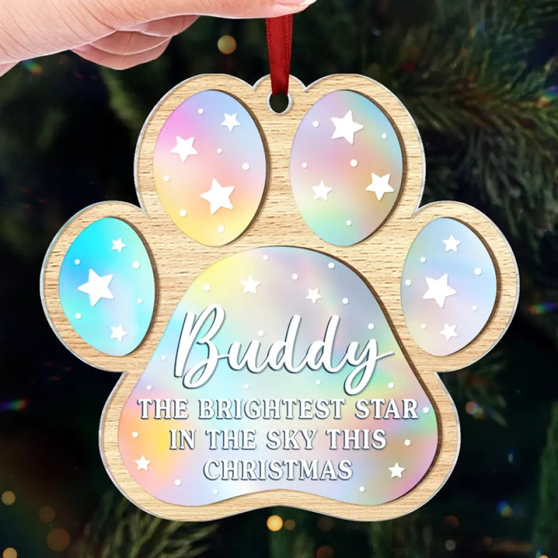 Missing You More During The Holidays - Memorial Personalized Custom Hologram Ornament - Sympathy Gift, Christmas Gift For Pet Owners, Pet Lovers