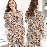 Custom Photo My Pet Is My Happy Place - Dog & Cat Personalized Custom Pajamas - Christmas Gift For Pet Owners, Pet Lovers