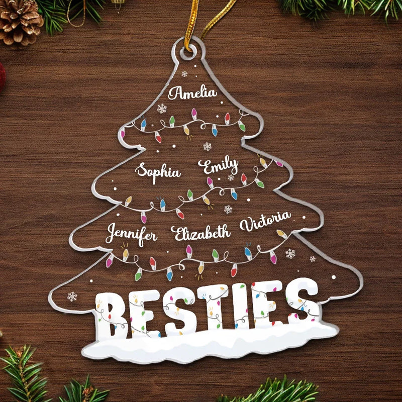 Find Joy In The Little Things This Christmas - Bestie Personalized Custom Ornament - Acrylic Custom Shaped - Christmas Gift For Best Friends, BFF, Sisters