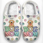 Pets Make Life Pawsome - Dog & Cat Personalized Custom Fluffy Slippers - Christmas Gift For Pet Owners, Pet Lovers