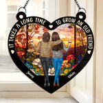 It Takes A Long Time To Grow An Old Friend - Bestie Personalized Window Hanging Suncatcher - Christmas Gift For Best Friends, BFF, Sisters