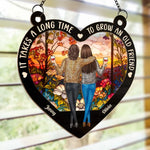 It Takes A Long Time To Grow An Old Friend - Bestie Personalized Window Hanging Suncatcher - Christmas Gift For Best Friends, BFF, Sisters