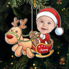 Photo personnalisée Petit Père Noël, Grand Esprit de Noël - Décoration familiale personnalisée - Forme personnalisée en acrylique - Cadeau de Noël pour bébé, enfant, nouveau-né