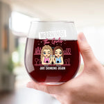 Custom Name Funny Girls Drinking Gifts - Personalized Wine Glass