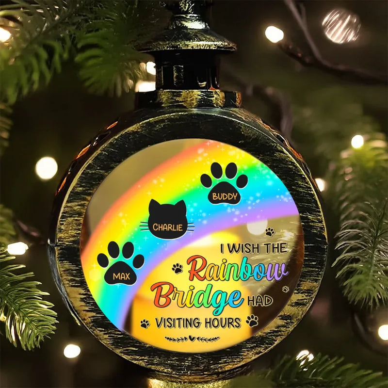 Every Rainbow Is A Reminder Of The Love We Shared - Memorial Personalized Custom Candlelight Lantern Ornament - Christmas Gift, Sympathy Gift For Pet Owners, Pet Lovers