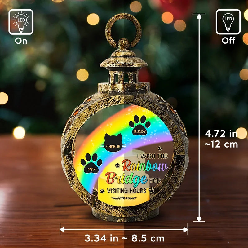 Every Rainbow Is A Reminder Of The Love We Shared - Memorial Personalized Custom Candlelight Lantern Ornament - Christmas Gift, Sympathy Gift For Pet Owners, Pet Lovers