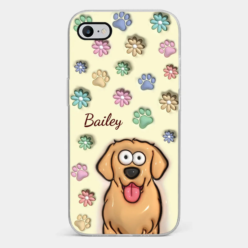 My Pet’s Happiness Is My Daily Mission - Dog & Cat Personalized Custom 3D Inflated Effect Printed Clear Phone Case - Gift For Pet Owners, Pet Lovers