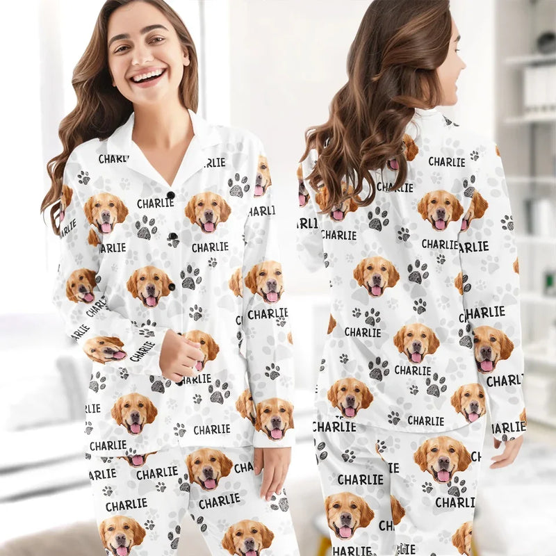 Custom Photo My Best Friend Has Four Paws - Dog & Cat Personalized Custom Pajamas - Christmas Gift For Pet Owners, Pet Lovers