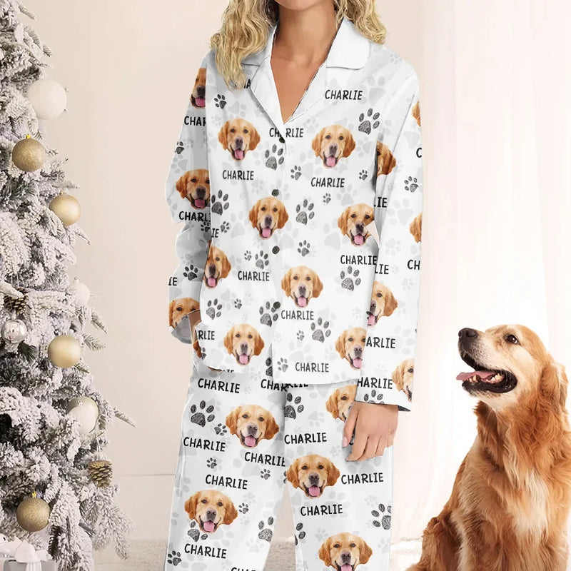 Custom Photo My Best Friend Has Four Paws - Dog & Cat Personalized Custom Pajamas - Christmas Gift For Pet Owners, Pet Lovers