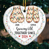 I Dream Of Growing Old Together With You - Couple Personalized Custom Ornament - Ceramic Heart Shaped - Christmas Gift For Husband Wife, Anniversary