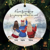 A True Friendship Is A Journey - Bestie Personalized Custom Ornament - Acrylic Custom Shaped - Christmas Gift For Best Friends, BFF, Sisters
