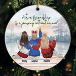 A True Friendship Is A Journey - Bestie Personalized Custom Ornament - Acrylic Custom Shaped - Christmas Gift For Best Friends, BFF, Sisters
