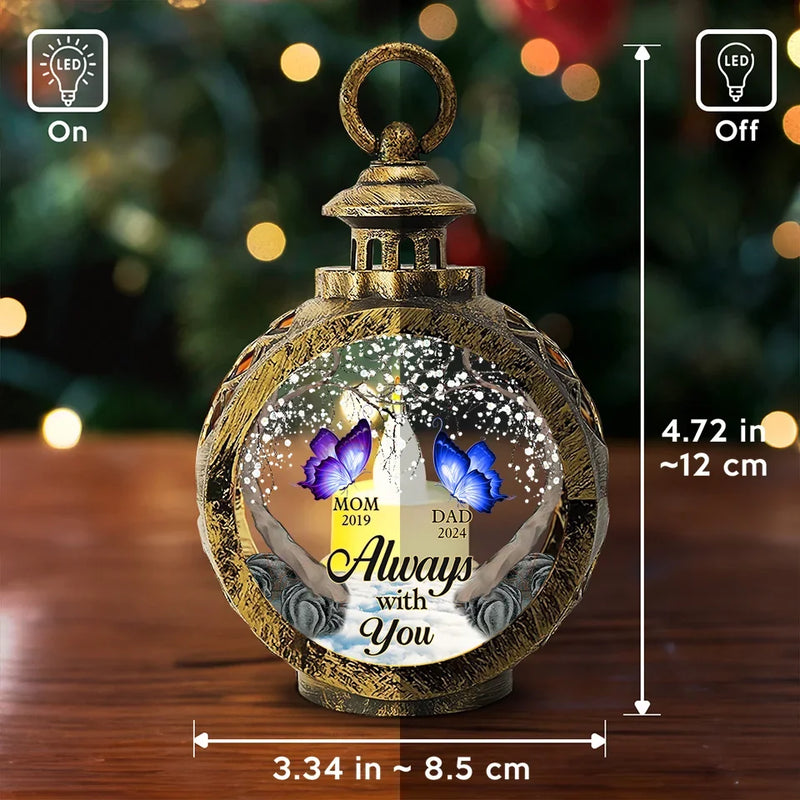 Gone But Not Forgotten - Memorial Personalized Custom Candlelight Lantern Ornament - Sympathy Gift, Christmas Gift For Family Members
