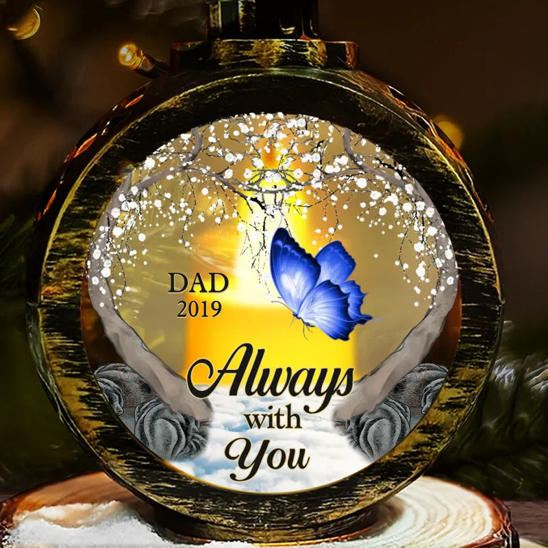 Gone But Not Forgotten - Memorial Personalized Custom Candlelight Lantern Ornament - Sympathy Gift, Christmas Gift For Family Members