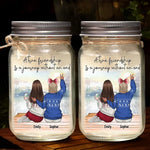 There Is No Greater Gift Than Friendship - Bestie Personalized Custom Mason Jar Light - Christmas Gift For Best Friends, BFF, Sisters
