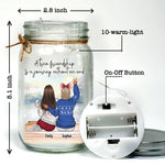 There Is No Greater Gift Than Friendship - Bestie Personalized Custom Mason Jar Light - Christmas Gift For Best Friends, BFF, Sisters