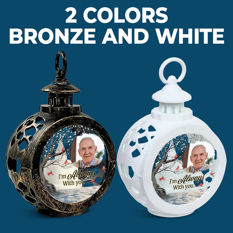 Custom Photo You Are Never Far From Our Hearts - Memorial Personalized Custom Candlelight Lantern Ornament - Sympathy Gift, Christmas Gift For Family Members