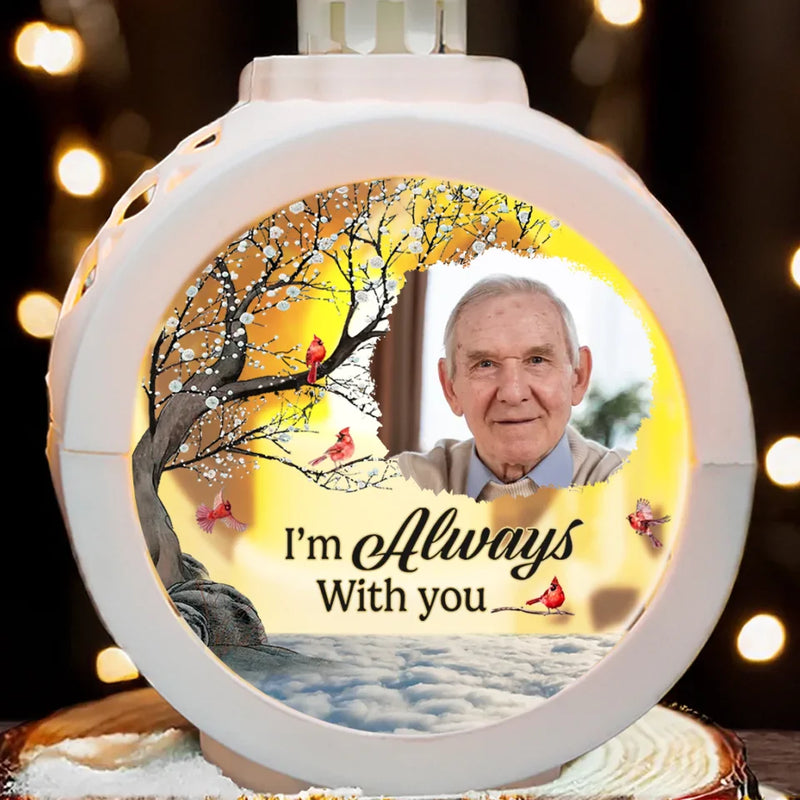 Custom Photo You Are Never Far From Our Hearts - Memorial Personalized Custom Candlelight Lantern Ornament - Sympathy Gift, Christmas Gift For Family Members