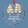 I Want To Grow Old With You - Couple Personalized Custom Circle Glass Ornament - Christmas Gift For Husband Wife, Anniversary