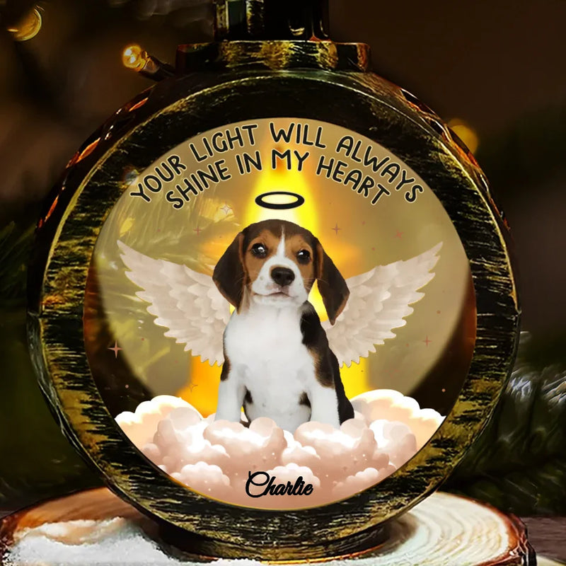 Custom Photo Memories Are The Light That Guides Our Hearts - Memorial Personalized Custom Candlelight Lantern Ornament - Christmas Gift, Sympathy Gift For Pet Owners, Pet Lovers