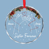 Life Is Better With You By My Side - Bestie Personalized Custom Circle Glass Ornament - Christmas Gift For Best Friends, BFF, Sisters