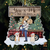 Thanks Fur The Christmas Memories - Couple Personalized Custom Ornament - Acrylic Custom Shaped - Christmas Gift For Husband Wife, Anniversary, Pet Owners, Pet Lovers
