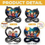 Not Sisters By Blood But Sisters By Heart - Bestie Personalized Window Hanging Suncatcher Ornament - Gift For Best Friends, BFF, Sisters