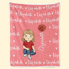 Kids Fill Our Hearts With Joy - Family Personalized Custom Blanket - Christmas Gift For Family Members