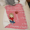 Kids Fill Our Hearts With Joy - Family Personalized Custom Blanket - Christmas Gift For Family Members