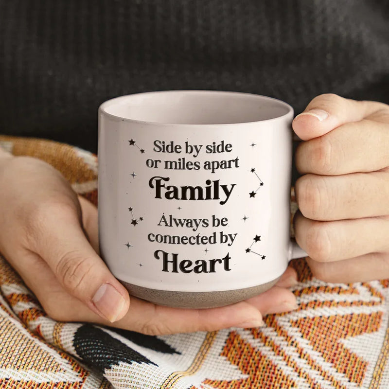 Family Is Forever In Our Hearts - Family Personalized Custom Printed Pottery Mug - Christmas Gift For Family Members