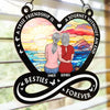 Our Friendship Is A Treasure I Cherish - Bestie Personalized Window Hanging Suncatcher Ornament - Gift For Best Friends, BFF, Sisters