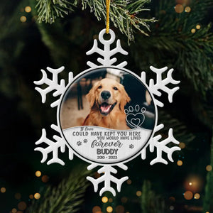 Custom Photo The Warmth Of Memory - Memorial Personalized Custom Ornament - Metal Custom Shaped - Sympathy Gift, Christmas Gift For Pet Owners, Pet Lovers