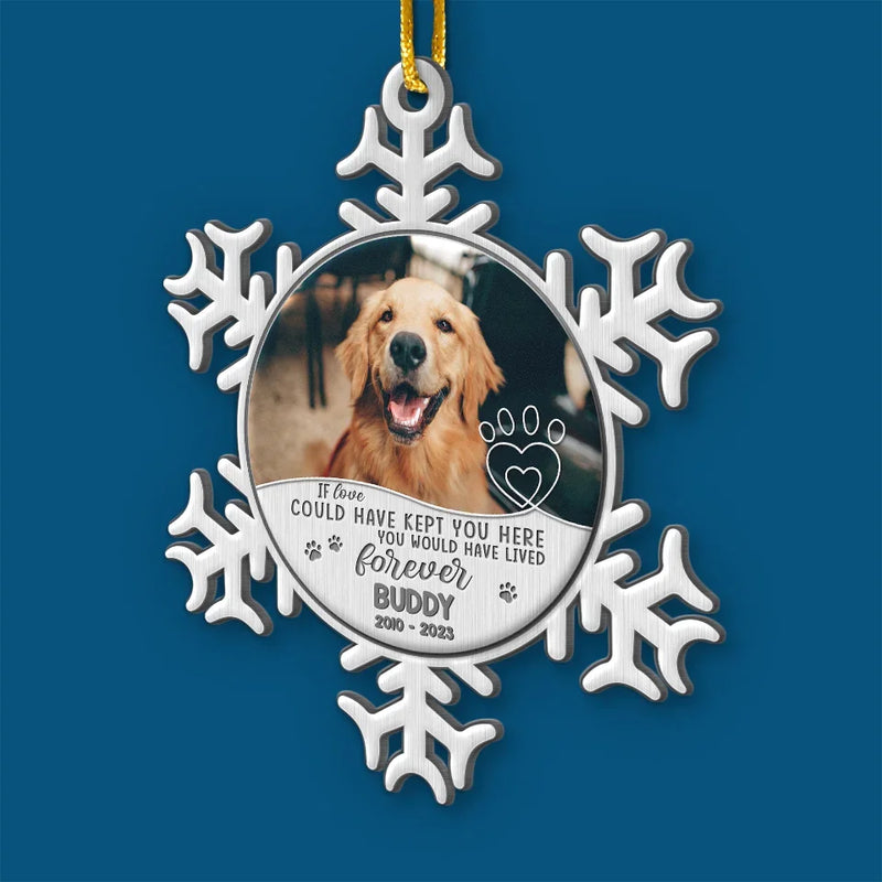 Custom Photo The Warmth Of Memory - Memorial Personalized Custom Ornament - Metal Custom Shaped - Sympathy Gift, Christmas Gift For Pet Owners, Pet Lovers