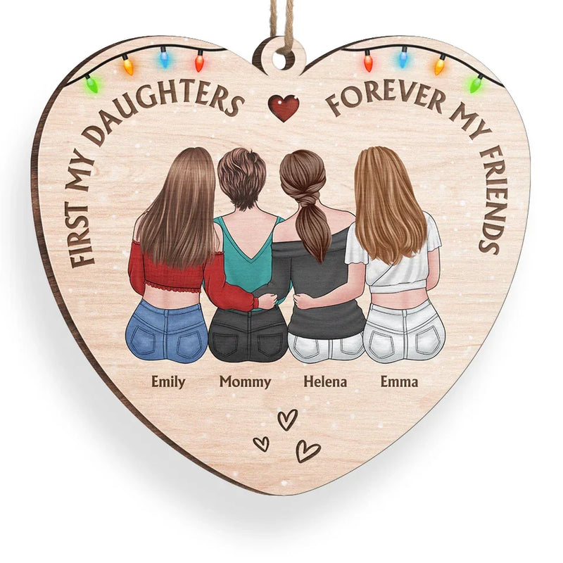 The Love Between A Mother And Daughter Is Infinite - Family Personalized Custom Ornament - Wood Custom Shaped - Christmas Gift For Mom, Daughter