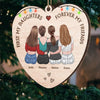 The Love Between A Mother And Daughter Is Infinite - Family Personalized Custom Ornament - Wood Custom Shaped - Christmas Gift For Mom, Daughter