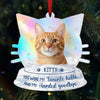 Custom Photo You Were My Favorite Hello - Memorial Personalized Custom Hologram Ornament - Sympathy Gift, Christmas Gift For Pet Owners, Pet Lovers