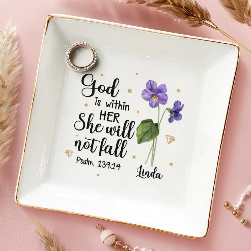 Friendship Is A Flower That Bloom In All Seasons - Bestie Personalized Custom Jewelry Dish - Gift For Best Friends, BFF, Sisters