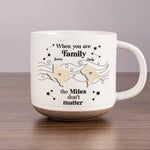 Family Is Not Defined By Distance, But By Love - Family Personalized Custom Printed Pottery Mug - Christmas Gift For Family Members