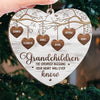 Grandma's Love Is Forever In Bloom - Family Personalized Custom Ornament - Wood Custom Shaped - Christmas Gift For Grandma