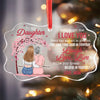 A Mother And Daughter’s Love Is Never Separated - Family Personalized Custom Benelux Glass Ornament - Christmas Gift For Mom, Daughter