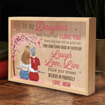 I Wish You Joy And Peace - Family Personalized Custom Frame Light Box - Gift For Mom, Daughter