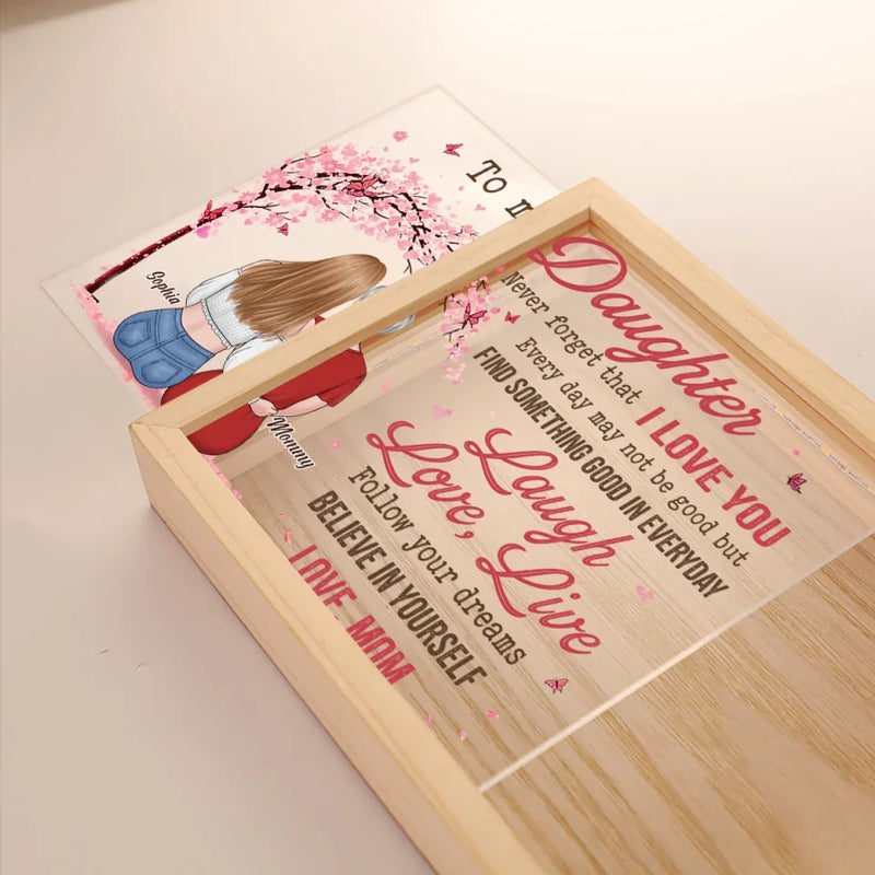 I Wish You Joy And Peace - Family Personalized Custom Frame Light Box - Gift For Mom, Daughter