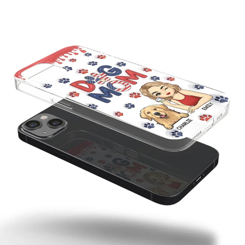 Cuddling With My Furry Happiness - Dog & Cat Personalized Custom 3D Inflated Effect Printed Clear Phone Case - Gift For Pet Owners, Pet Lovers