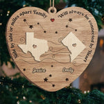 Custom Name Long Distance Family Christmas Gifts - Personalized Ornament