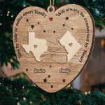 Custom Name Long Distance Family Christmas Gifts - Personalized Ornament