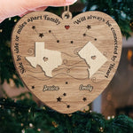 Custom Name Long Distance Family Christmas Gifts - Personalized Ornament